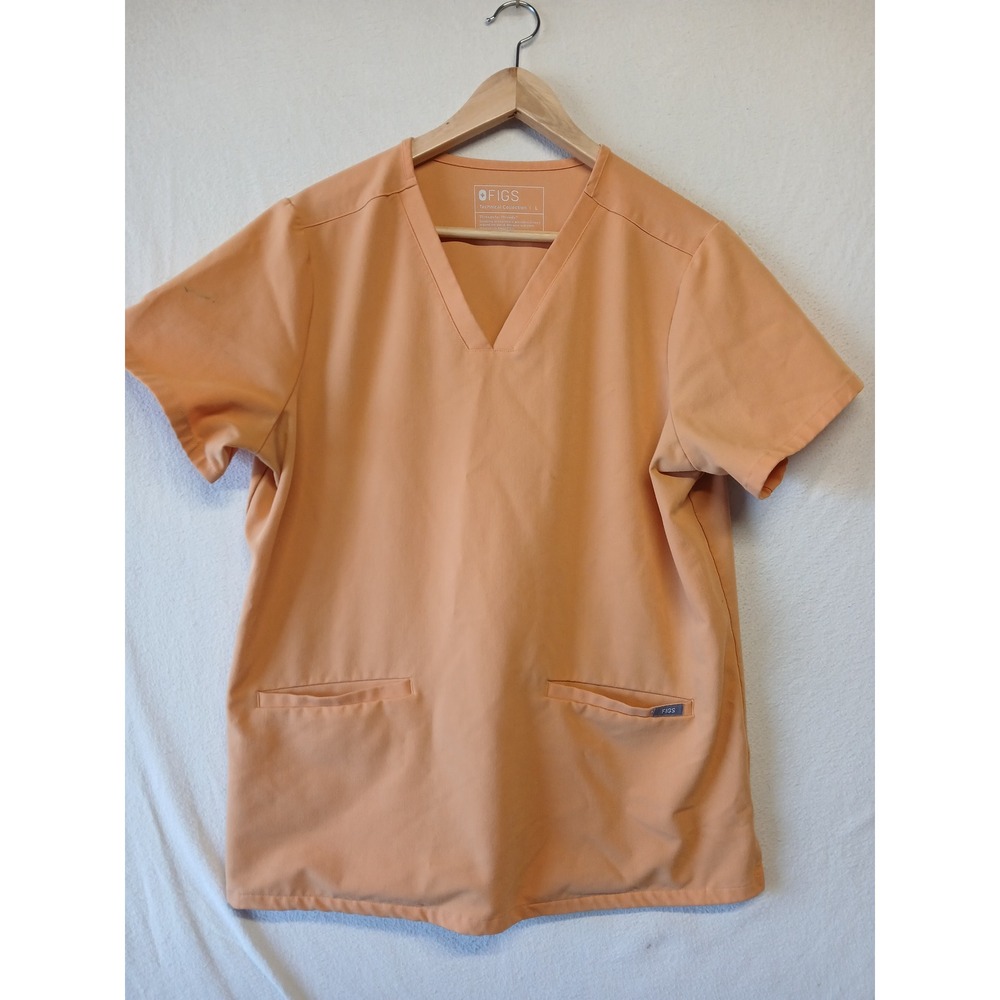 Figs technical collection medical scrubs womens size large soft orange FLAW